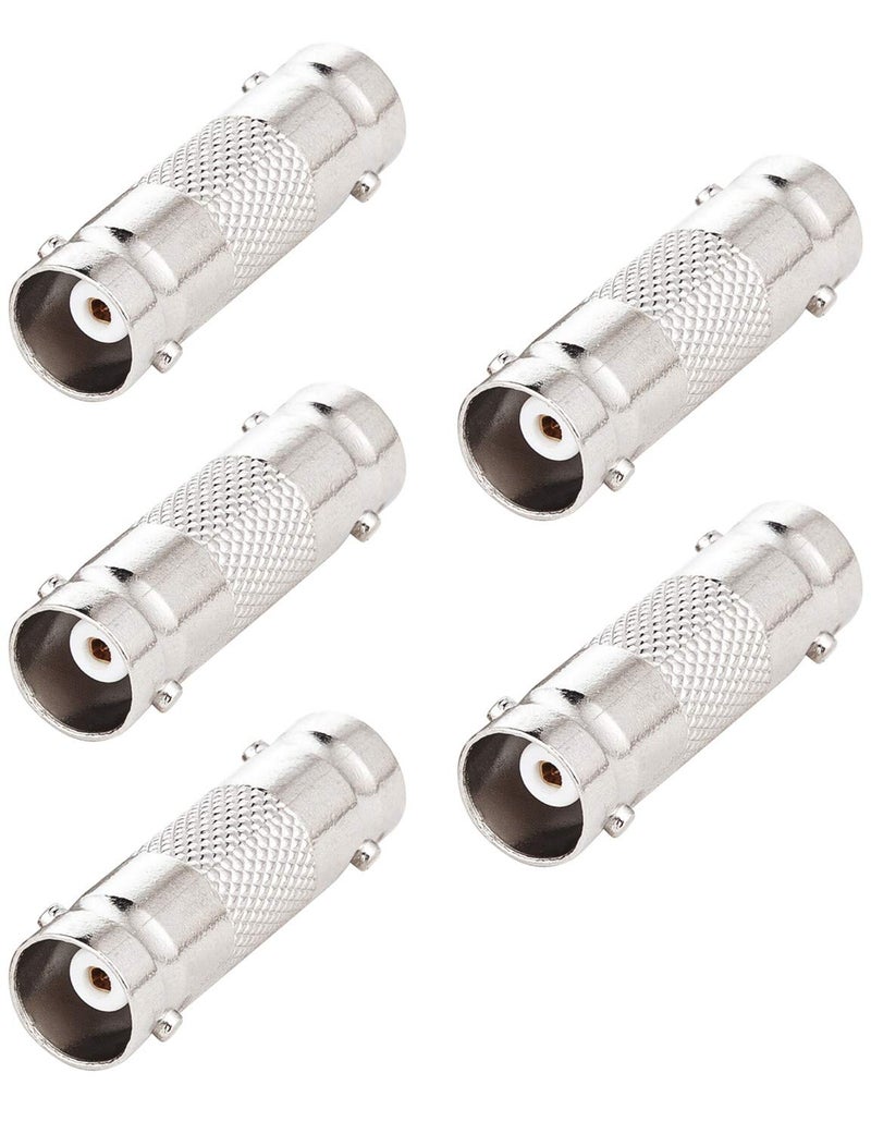 RFAdapter BNC Female to Female, 5 Pack BNC Barrel Connector Coupler, Extend Cables on CCTV Camera Survelliance System - Image 1